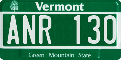 VT license plate ANR130