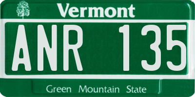 VT license plate ANR135
