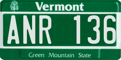 VT license plate ANR136