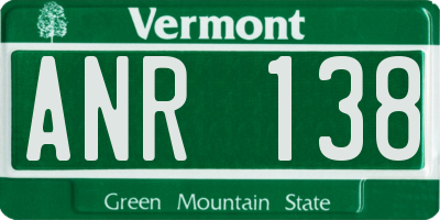 VT license plate ANR138