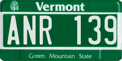 VT license plate ANR139