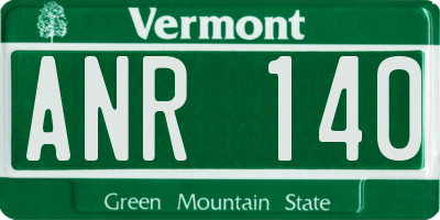 VT license plate ANR140