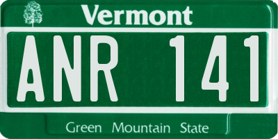 VT license plate ANR141