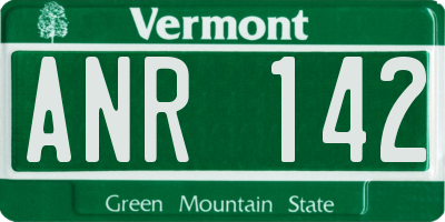 VT license plate ANR142