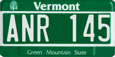 VT license plate ANR145