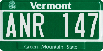 VT license plate ANR147