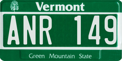 VT license plate ANR149