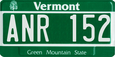 VT license plate ANR152