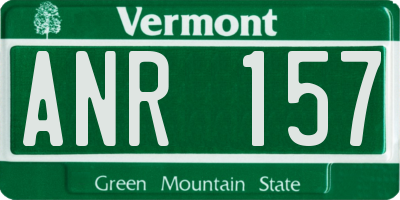 VT license plate ANR157