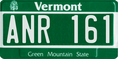VT license plate ANR161