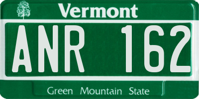 VT license plate ANR162