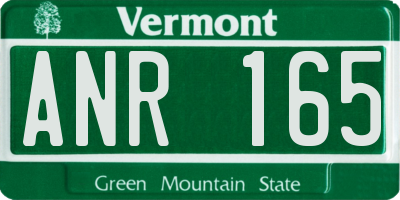 VT license plate ANR165