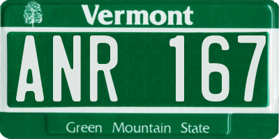 VT license plate ANR167