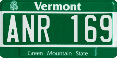 VT license plate ANR169