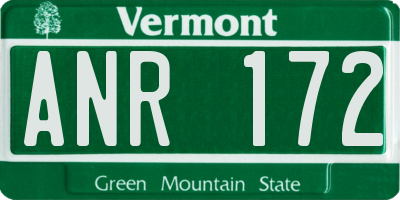 VT license plate ANR172