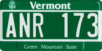 VT license plate ANR173