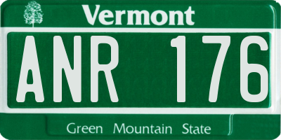 VT license plate ANR176