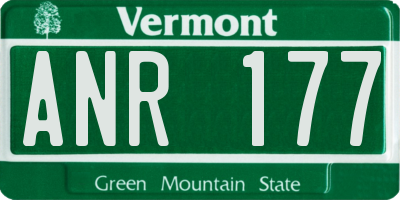 VT license plate ANR177