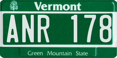 VT license plate ANR178