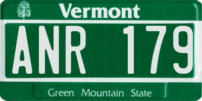 VT license plate ANR179
