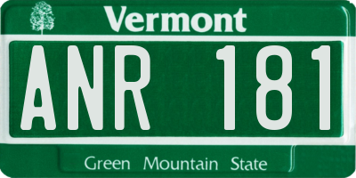 VT license plate ANR181