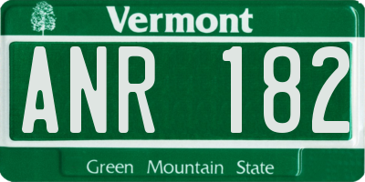 VT license plate ANR182
