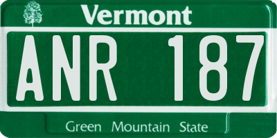 VT license plate ANR187