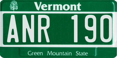 VT license plate ANR190