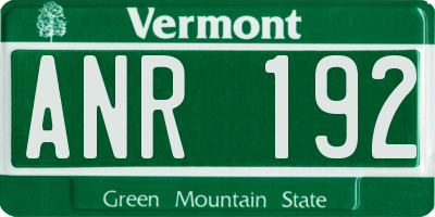 VT license plate ANR192