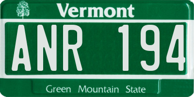 VT license plate ANR194