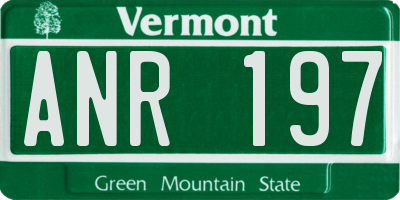 VT license plate ANR197