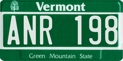 VT license plate ANR198