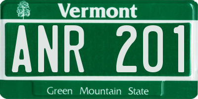 VT license plate ANR201