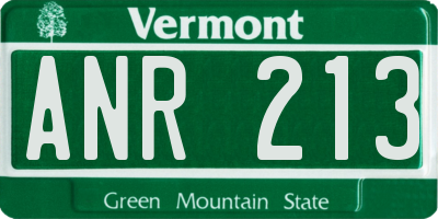 VT license plate ANR213