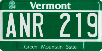 VT license plate ANR219