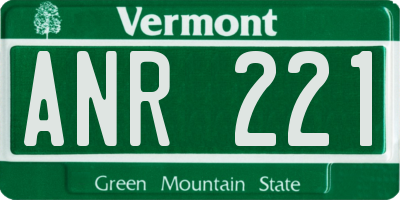 VT license plate ANR221
