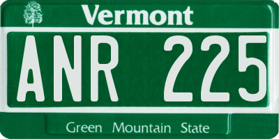 VT license plate ANR225
