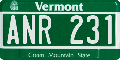 VT license plate ANR231