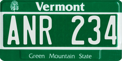 VT license plate ANR234