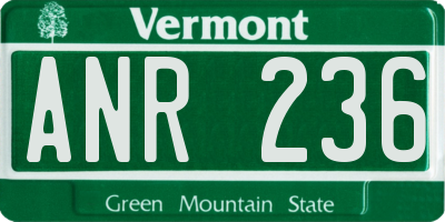 VT license plate ANR236