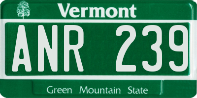 VT license plate ANR239