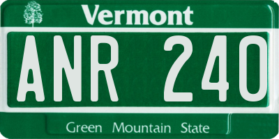 VT license plate ANR240
