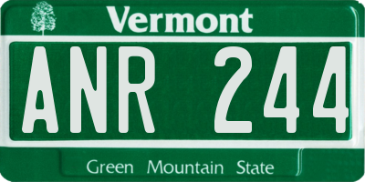VT license plate ANR244