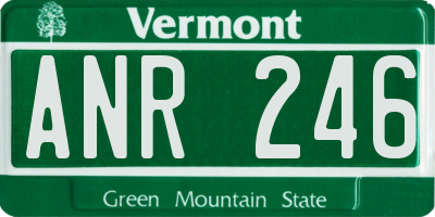 VT license plate ANR246