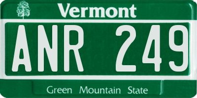 VT license plate ANR249