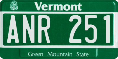 VT license plate ANR251