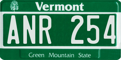 VT license plate ANR254