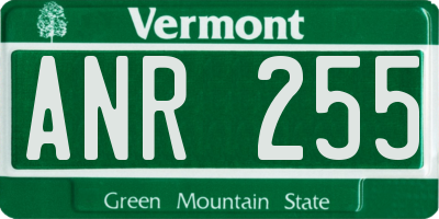VT license plate ANR255