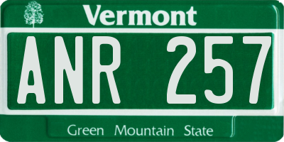 VT license plate ANR257