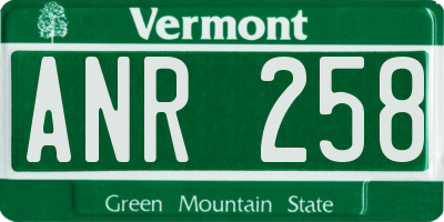 VT license plate ANR258